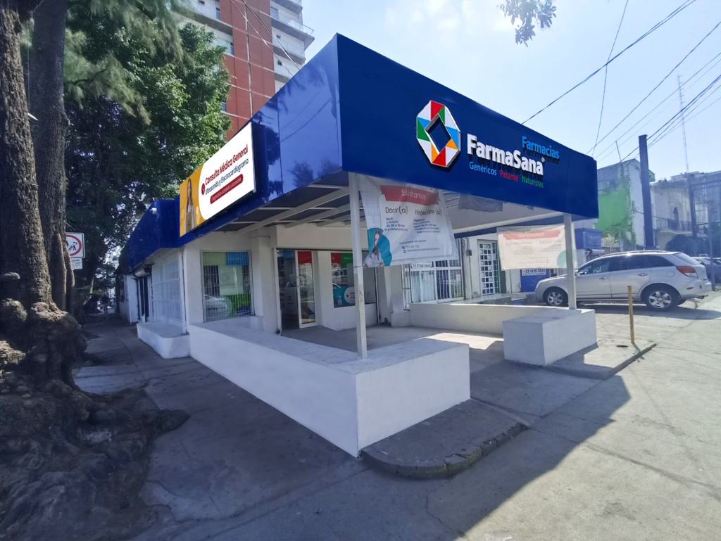 fachada azul